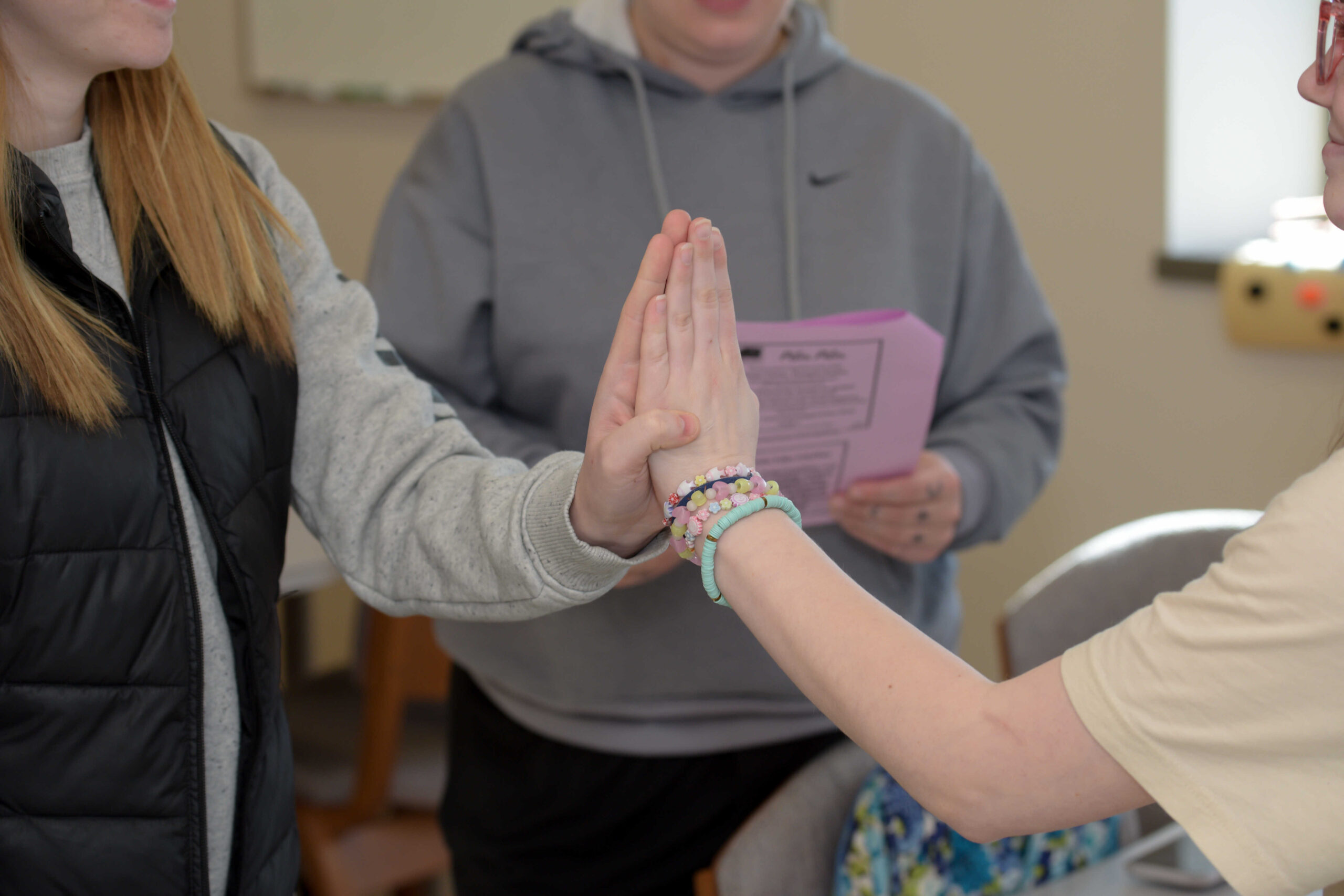 student studying at desk